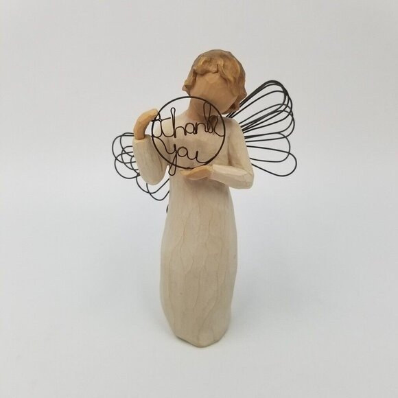 Willow Tree Angel Thank You 5" Figure Sculpture Susan Lordi Demadaco Caring - Picture 1 of 6